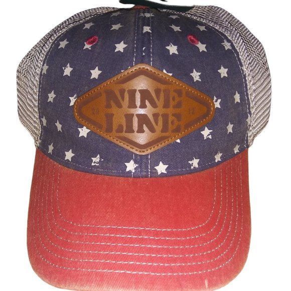 Legacy Nine LIne Merica Mesh Trucker Hat American Flag Snapback Adjustable Cap - Picture 1 of 9